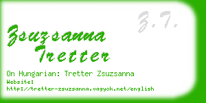 zsuzsanna tretter business card